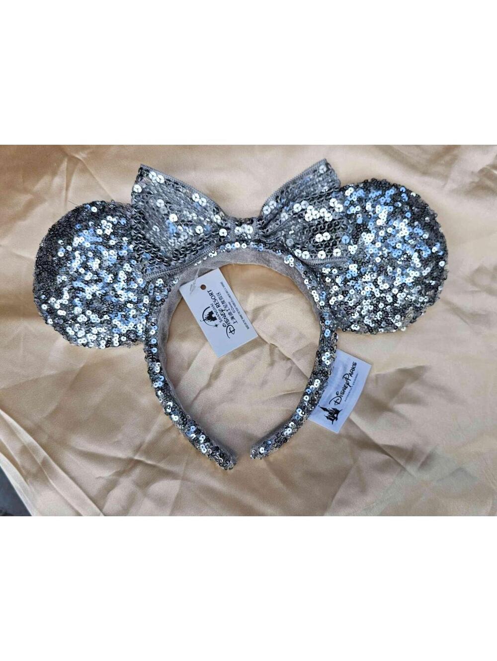Disney Parks Silver 2022 Minnie Ears Cinderella Magic Mirror Headband